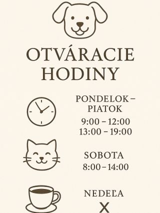 Sme tu pre Vás #otvaraciehodiny #kaviareň #obchod #chovatelskepotreby